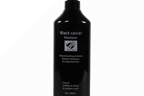 Using Black Caviar Shampoo Enriched with Caviar Extract for Deep Nourishment and Strength