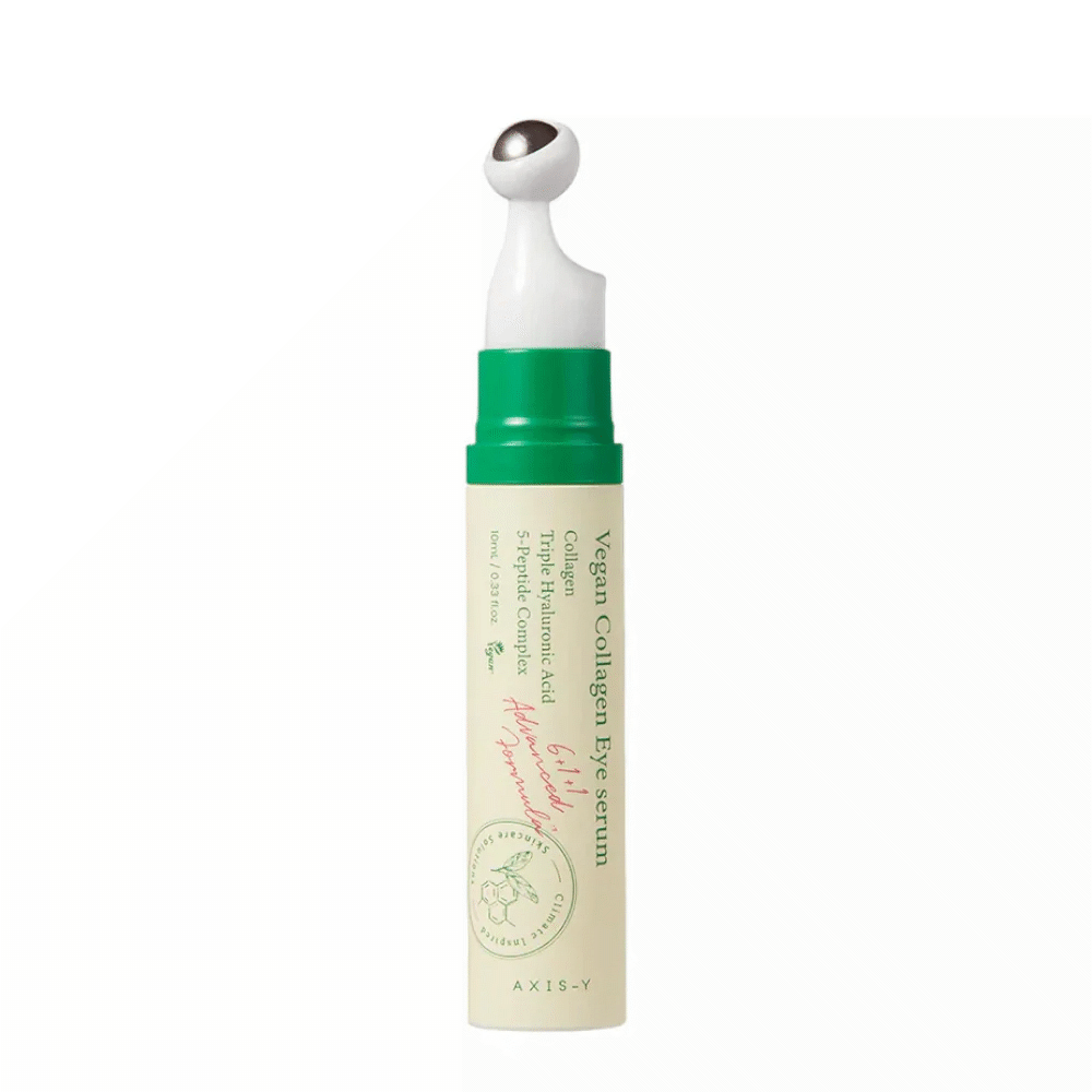 AXIS-Y Vegan Collagen Eye Serum 10ml/0.33fl.oz - Triple Hyaluronic Acid & Peptide Collagen Serum for Skin Elasticity, Reduce Fine Lines & Dark Circles - Vegan Korean Skin Care