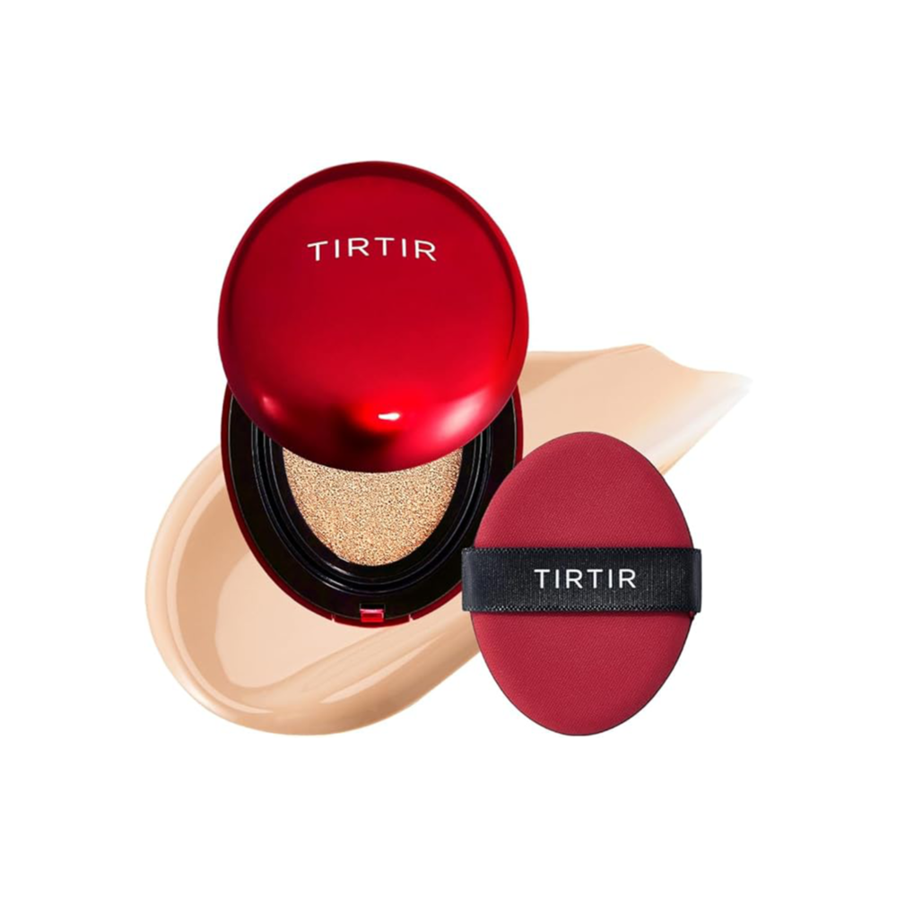 TIRTIR Mask Fit Red Cushion Foundation-(21N Ivory) | Glass skin, Long-Lasting, Light weight, Buildable Coverage-18g/0.63fl.oz