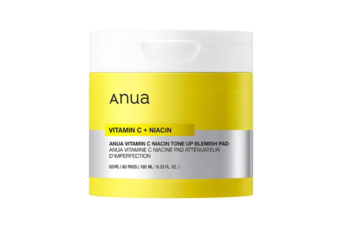 ANUA Vitamin-C Toning Up Blemish Pads (60 Pads)–185ml/6.25fl.oz Brightening Toner Pads for Pore Care, Skin Tone Correction & Moisturizing | Korean Skincare
