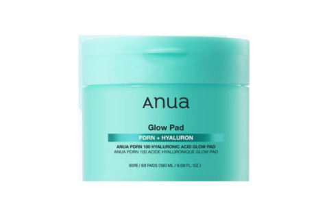 Anua PDRN 100 Hyaluronic Acid Glow (60-Pad)–180ml/6.08fl.oz Daily Skincare & Makeup Prep with Dual-Sided