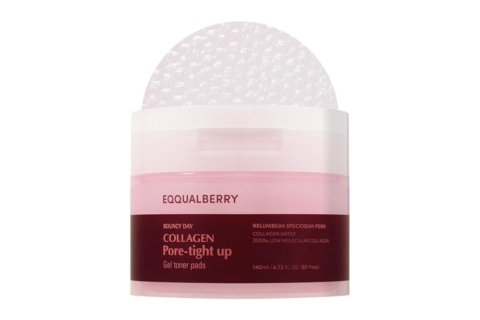 Eqqualberry Collagen Tonic Pore-Tight Up Gel Toner Pads-140ml/4.73fl.oz