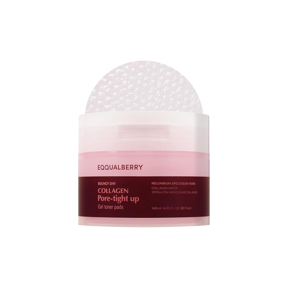 Eqqualberry Collagen Tonic Pore-Tight Up Gel Toner Pads-140ml/4.73fl.oz